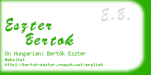 eszter bertok business card